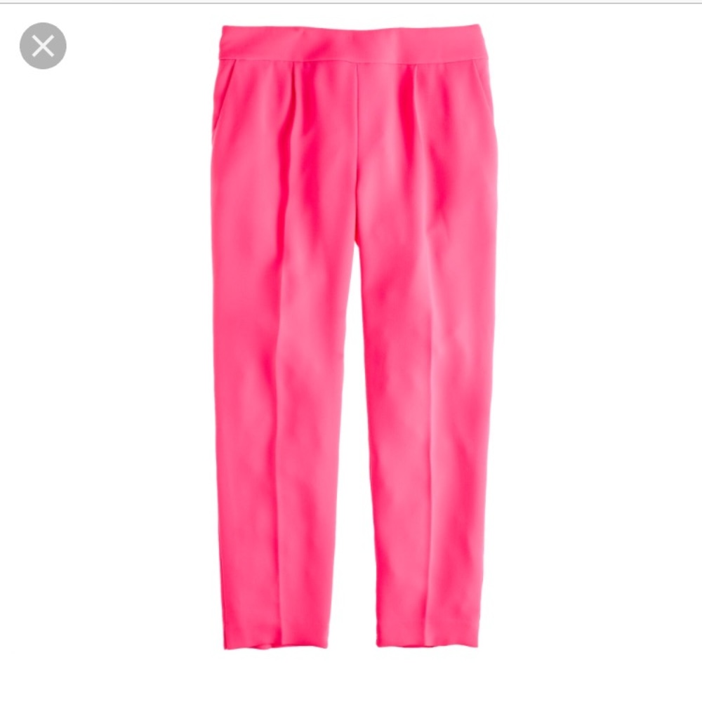 NWT J.CREW Pink Curartor Pant size 2